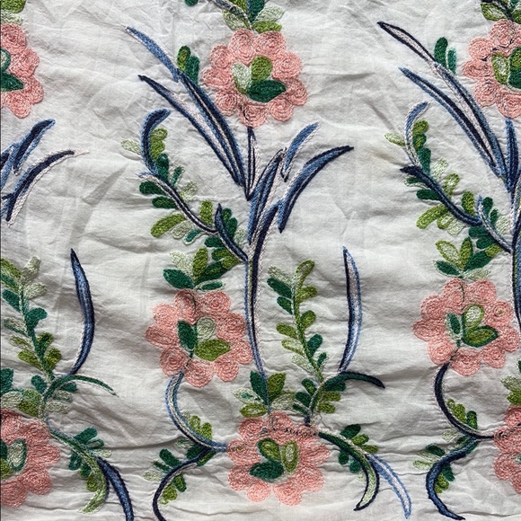 Hayden White Floral Dress with Pink and Green Accents - Picture 3 of 3